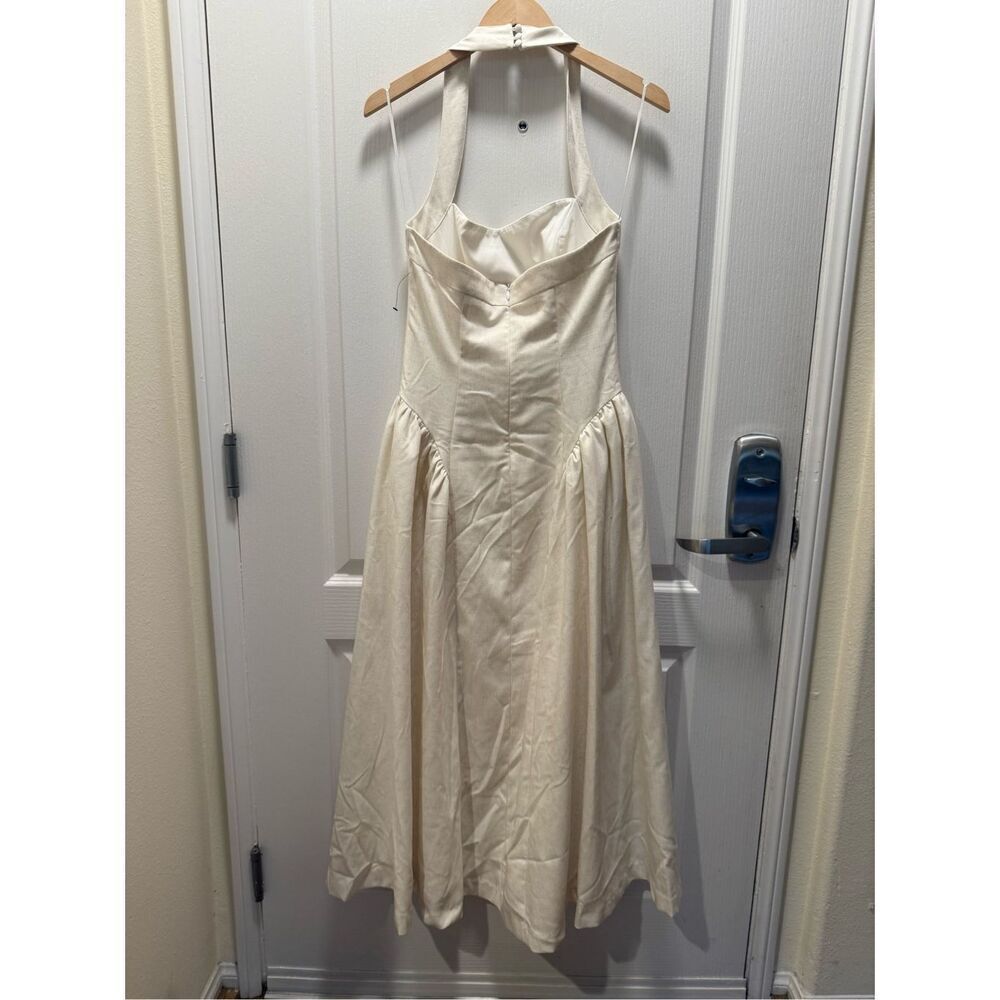 Line & Dot Greta Halter Maxi Dress in cream size S NWOT $173 - Picture 6 of 8